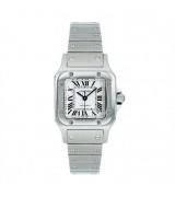 Cartier Santos W20054D6 Ladies Quartz Silver White Swiss ETA Quartz 