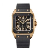  Cartier Santos W20124U2 Mens Automatic Black Swiss ETA 2824