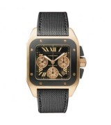  Cartier Santos W2020003 Mens Automatic Black Swiss ETA 2824