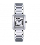 Cartier TANK W50012S3 Ladies Quartz White Swiss ETA Quartz