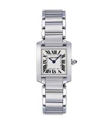 Cartier TANK W51008Q3 Ladies Quartz Silver White Swiss ETA Quartz