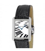 Cartier TANK W5200017 Ladies Quartz White Swiss ETA Quartz