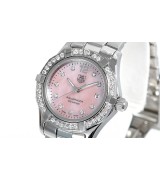 Tag Heuer WAF141B.BA0813 Aquaracer 27mm Ladies Automatic Pink Swiss ETA 7750