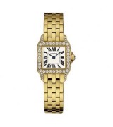 Cartier Santos WF9001Y7 Ladies Quartz Silver Swiss ETA Quartz 