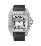 Cartier Santos WM505014 Mens Automatic White Swiss ETA 2824