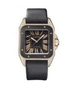  Cartier Santos WM505017 Neutral Automatic Black Swiss ETA 2824