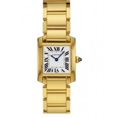 Cartier TANK W50002N2 Ladies Quartz White Swiss ETA Quartz