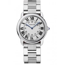 Cartier Ronde solo W6701005 Mens Quartz White Swiss ETA Quartz