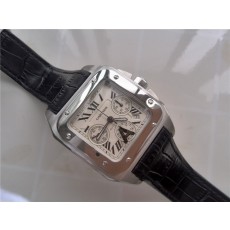 Cartier Santos W20090X8 Mens Automatic Silver White Swiss ETA 2824