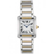 Cartier TANK W51012Q4 Ladies Quartz White Swiss ETA Quartz