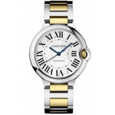 Cartier Ballon Bleu 36MM Swiss Automatic Women Watch Gold Midlink M22