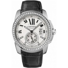  Cartier Callibre De Cartie WF100003 Mens Automatic Silver White Swiss ETA 2824