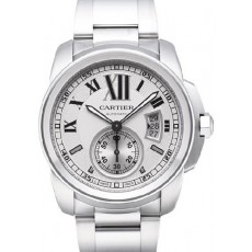  Cartier Callibre De Cartie W7100015 Mens Automatic White Swiss ETA 2824