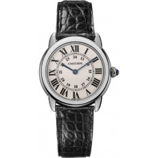  Cartier Ronde solo W6701010 Mens Automatic White Swiss ETA 2824