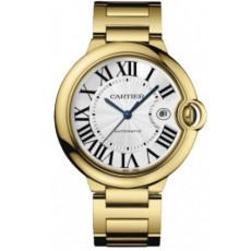 Cartier Ballon Bleu W69005Z2 Mens Automatic White Swiss ETA 2824 Gold
