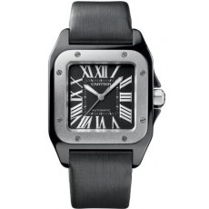  Cartier Santos W2020008 Neutral Automatic Black Swiss ETA 2824