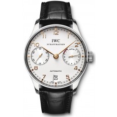 IWC Portuguese IW500114 7 Days Automatic Watch White Dial