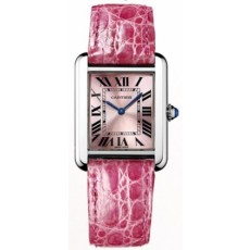 Cartier TANK W5200000 Ladies Quartz Pink Swiss ETA Quartz