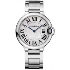 Cartier Ballon Bleu W69011Z4 36.6mm Mens Automatic Silver White Swiss ETA 2824