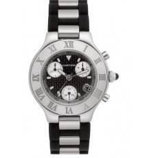Cartier Delices W10125U2 Neutral Quartz Black Swiss ETA Quartz
