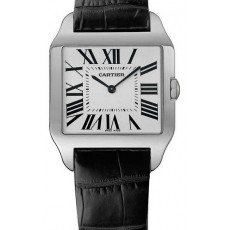  Cartier Santos W2007051 Mens Automatic White Swiss ETA 2824