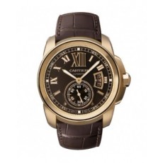  Cartier Callibre De Cartie W7100007 Mens Automatic Brown Swiss ETA 2824