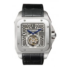  Cartier Santos W2020017 Mens Automatic Deep Grey Swiss ETA 2824