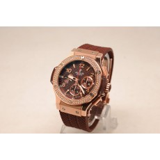 Swiss Hublot Big Bang replica Brown 48mm 18k King Gold Diamond Bezel20479