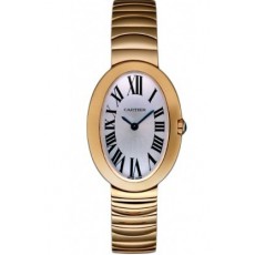 Cartier Baignoire W8000005 Ladies Quartz Silver White Swiss ETA Quartz 