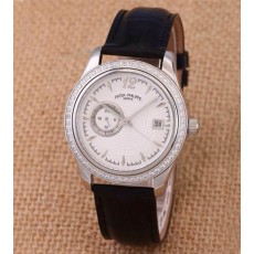 Patek Philippe Grand Complication Automatic Leather Strap Diamond Bezel 