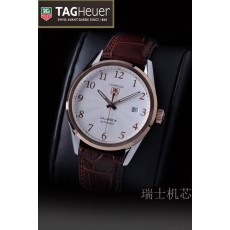 Tag Heuer Carrera Calibre 5 Golden Bezel Swiss Automatic Arabic Numerals 