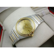 Omega Constellation Chronometer Swiss 2824 Ladies Automatic Gold Dial