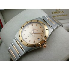 Omega Constellation Chronometer Swiss 2824 Ladies Automatic Rose Gold Roman Numeral Markers