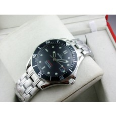 Omega Seamaster Swiss 2824 Mens Automatic Black Dial Stick Dot Markers