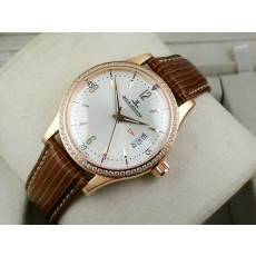 Jaeger LeCoultre Swiss 2824 Automatic White Dial Diamond Bezel Rose Gold