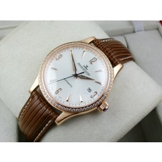 Jaeger LeCoultre Swiss 2824 Automatic White Dial Diamond Bezel Rose Gold