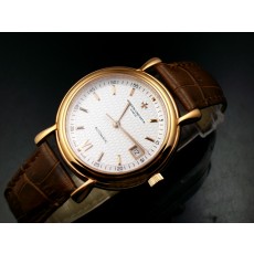 Vacheron Constantin Patrimony Swiss 2824 Automatic White Dial Stick Markers Rose Gold 