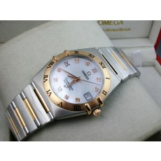 Omega Constellation Chronometer Swiss 2824 Ladies Automatic Rose Gold Roman Numeral Markers