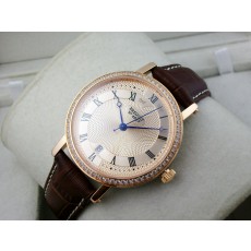 Breguet Classique Swiss 2824 Automatic Rose Gold Dial Diamond Bezel Rose Gold