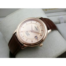 Omega De Ville Swiss 2824 Mens Automatic Rose Gold Dial Stick Markers Rose Gold