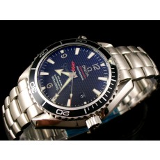 Omega Seamaster Swiss 2824 Mens Automatic Blue Dial Stick Markers