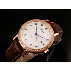 Breguet Classique Swiss 2824 Automatic White Dial Diamond Bezel Rose Gold