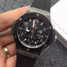 Hublot Big Bang Chronograph Black Dial Black Rubber Strap