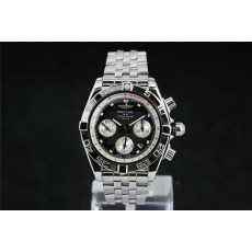 Breitling Chronomat B01Swiss Automatic Chronograph Black Dial Silver Ring