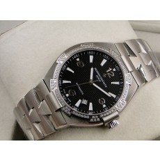 Vacheron Constantin Overseas Swiss 2824 Automatic Black Dial Diamond Bezel 