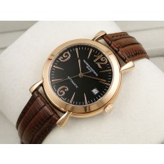 Vacheron Constantin Patrimony Swiss 2824 Automatic Black Dial Stick Numeral Markers Rose Gold