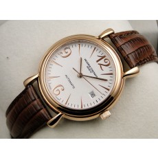 Vacheron Constantin Patrimony Swiss 2824 Automatic White Dial Stick Numeral Markers Rose Gold