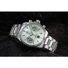 Tag Heuer Grand Carrera Swiss 7750 Mens Automatic White Dial