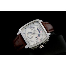 Tag Heuer Monaco Swiss 7750 Mens Quartz  White Dial