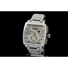 Tag Heuer Monaco Swiss 7750 Mens Quartz  White Dial